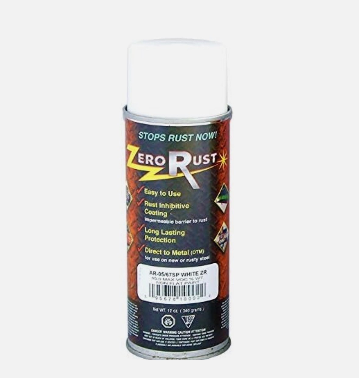 Zero Rust 67SP White Rust Inhibitive Coating 12oz Aerosol