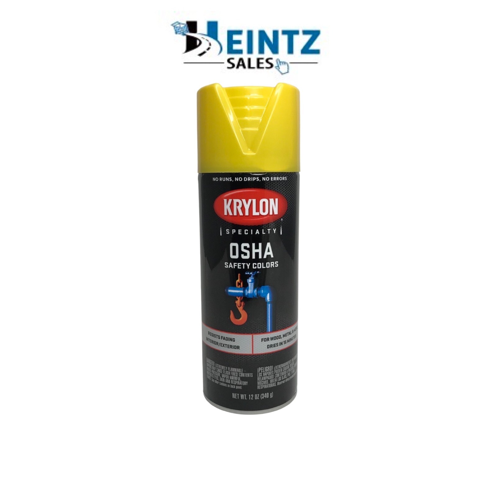 Krylon 1813 2 PACK Osha Safety Colors – Safety Yellow – 12 oz