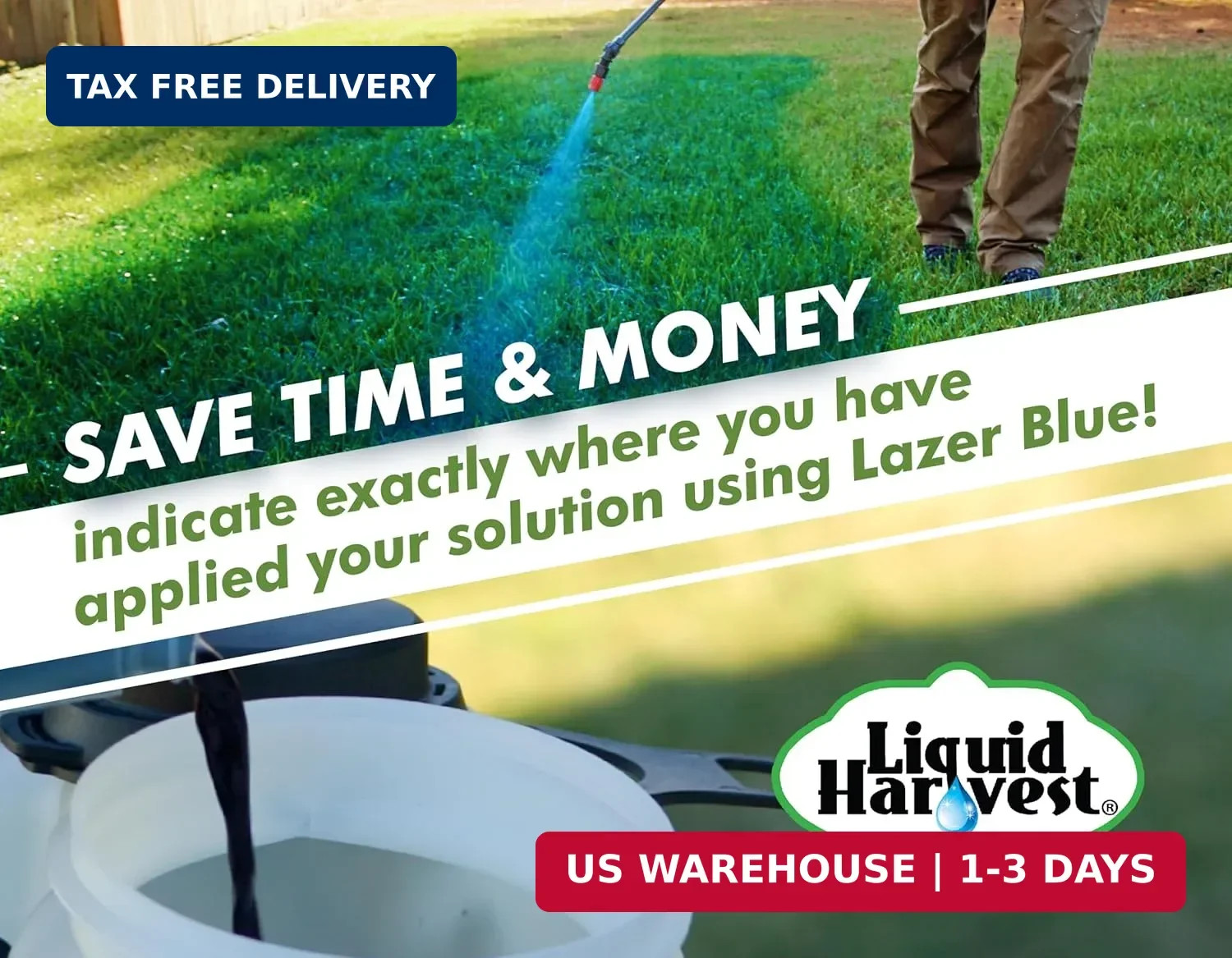 Liquid Harvest Lazer Green Concentrated Spray Pattern Indicator – 1 Quart (32 Ou
