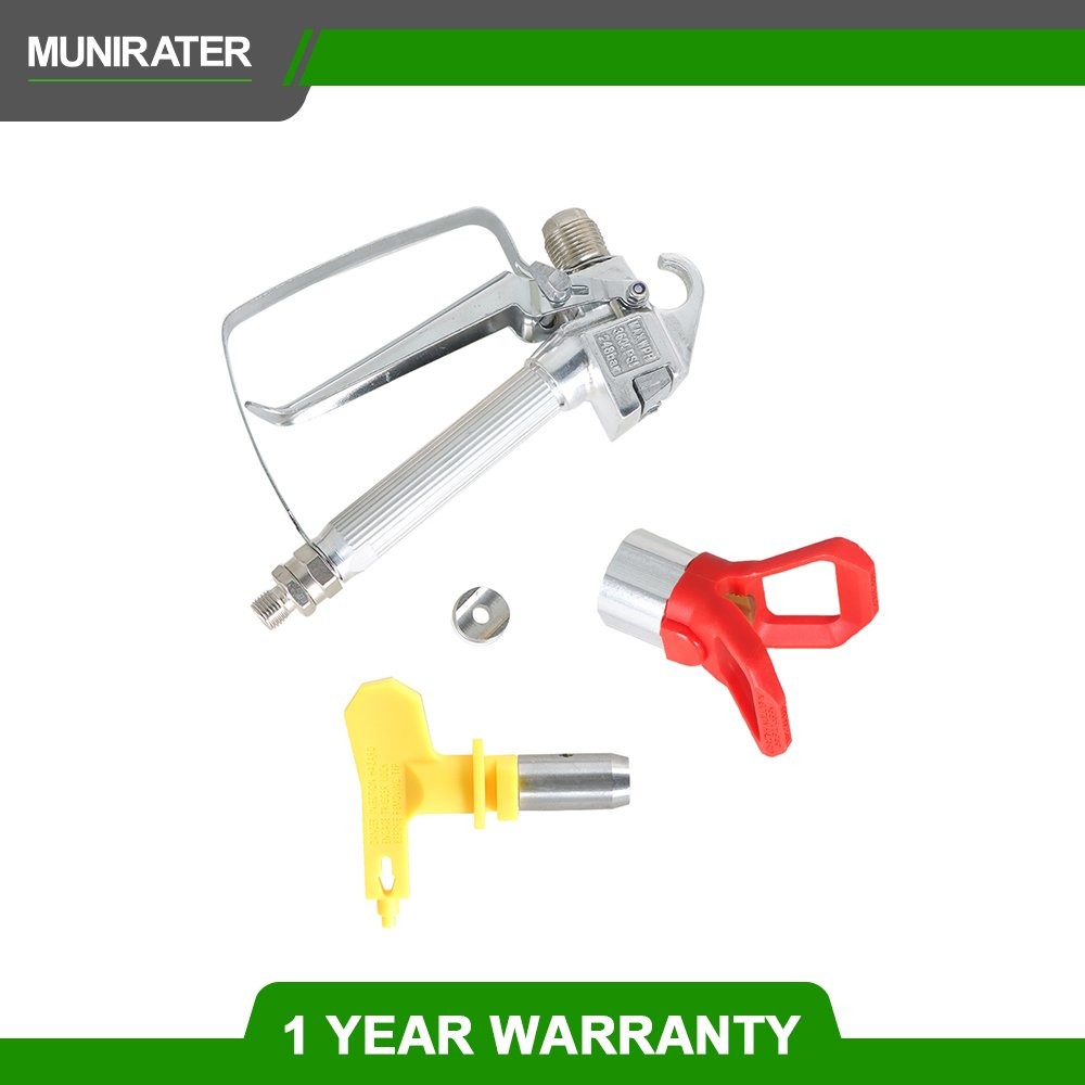 3600PSI Airless Paint Spray Gun 517 Spray Tip + Nozzle Guard for Sprayers