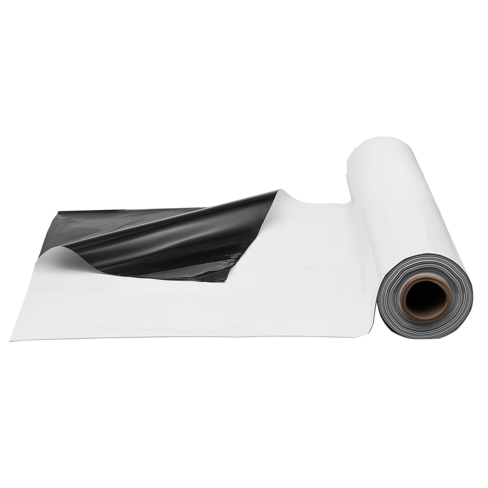 VEVOR 6Mil Plastic Sheeting Roll 10 x 100 FT Heavy Duty Film Black & White