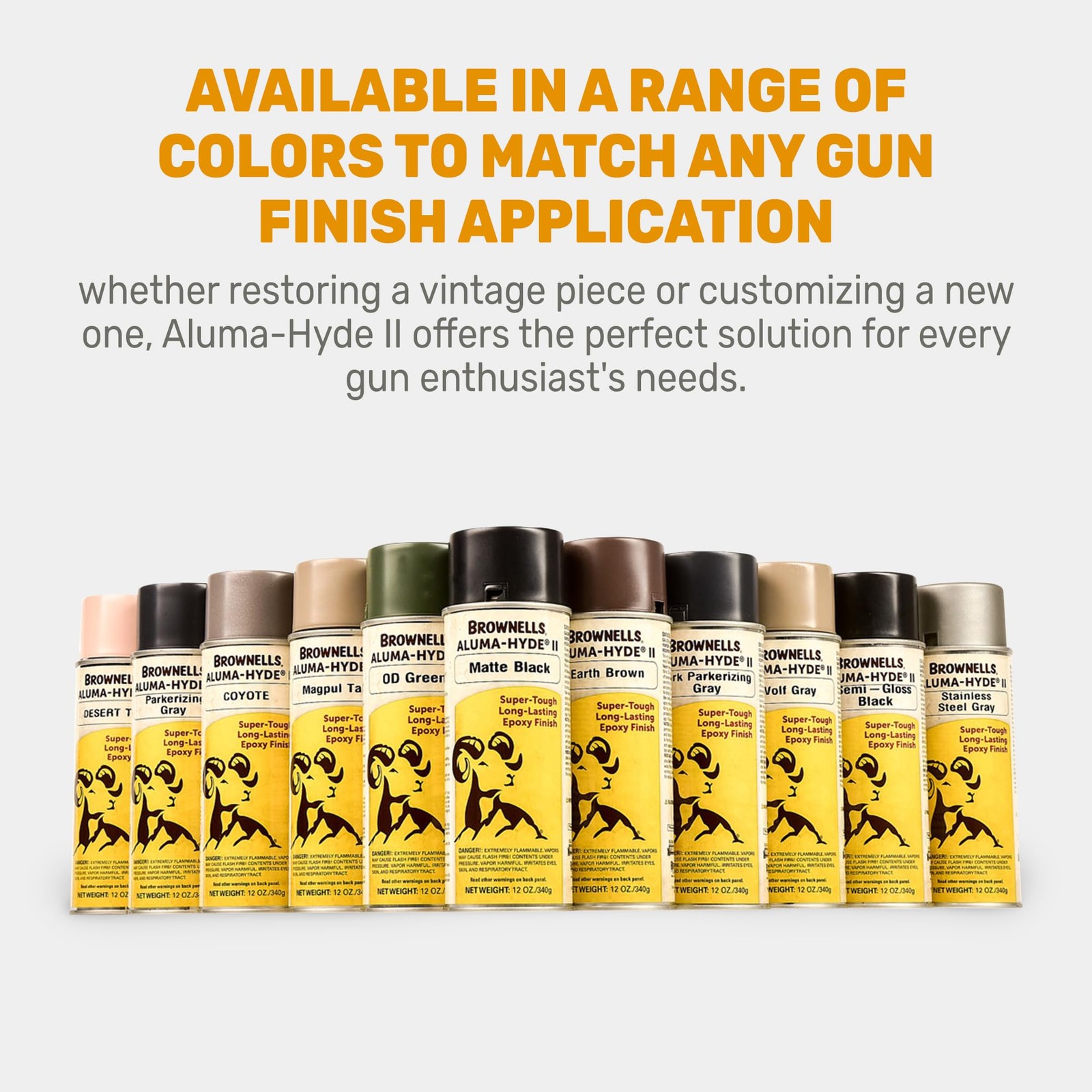 Brownells Aluma-Hyde II Epoxy Based Firearm 12 Ounce (Pack of 1), Earth Brown