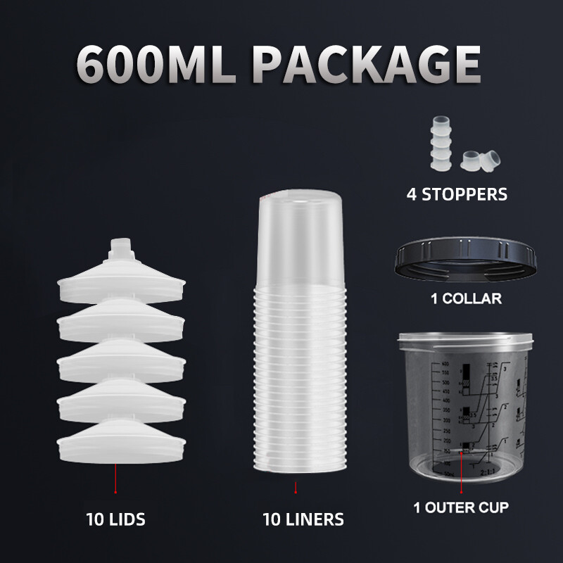 Paint Spray Gun No-clean Spray Gun Tank Disposable Inner Cup 200/400/600/800 ml