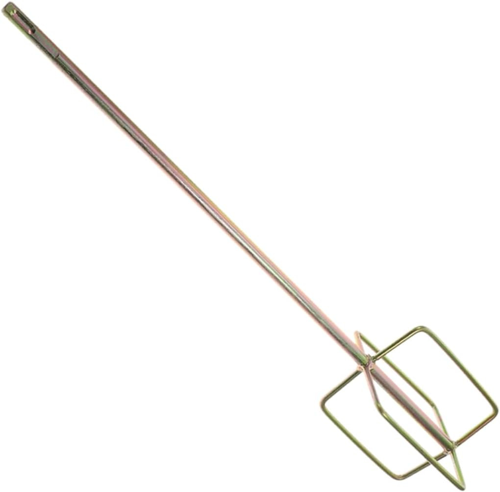 Cement Mixer Paddle Attachment 19.3In Steel Stirring Rod for Drill Heavy Duty Mu