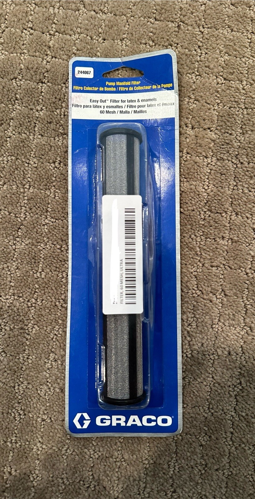 Graco Easy Out Pump Manifold Filter For Latex & Enamels – 60 Mesh 244067