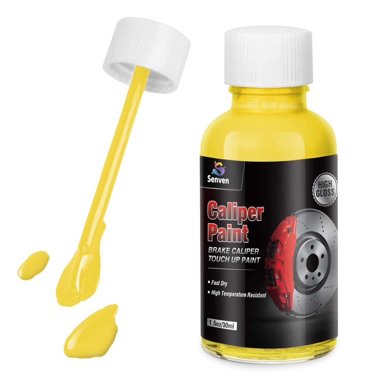 SENVEN Red Caliper Paint High Temperature Heat Resistant 1.5 oz
