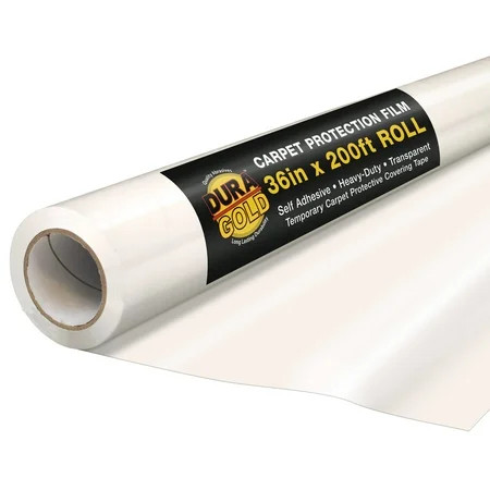 Carpet Protection Film, 36″ x 200′ Roll – Clear Self Adhesive, Floors & Surfaces