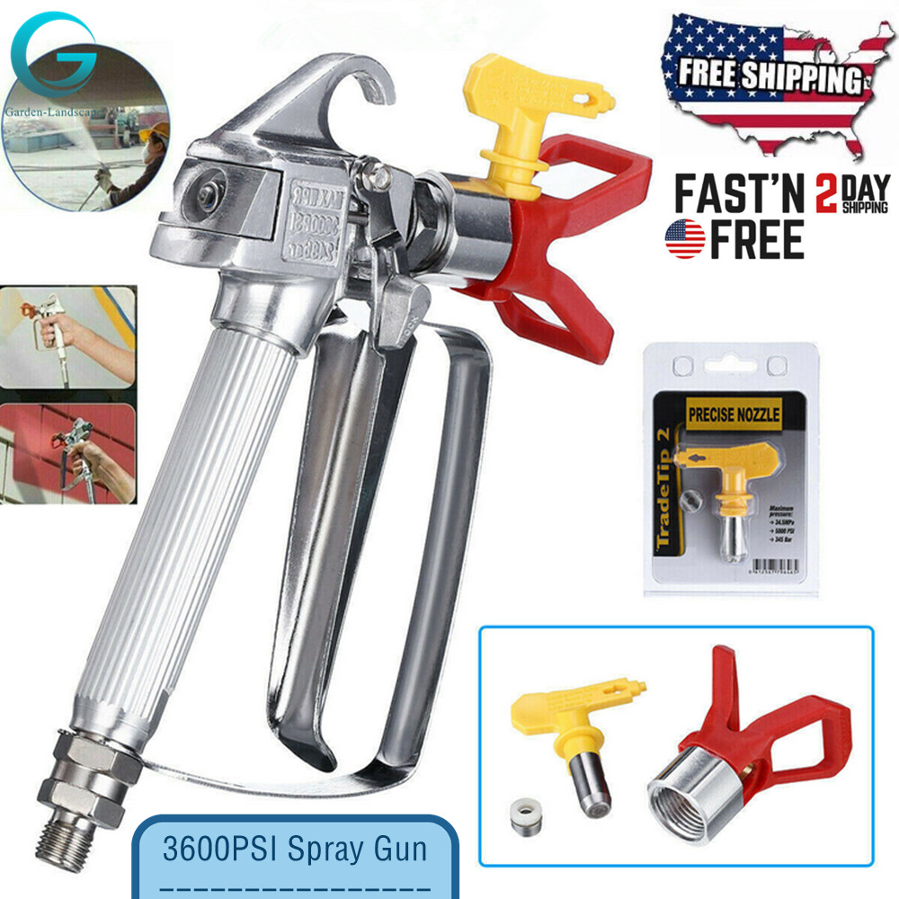 3600PSI Airless Paint Spray Gun w/ 517 Tip Nozzle Guard For Wagner Sprayers NEW