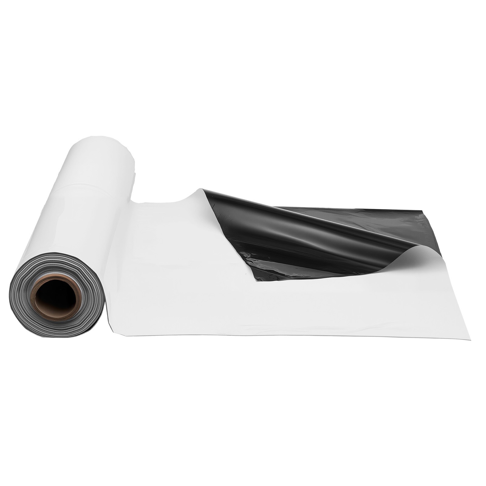 VEVOR 6Mil Plastic Sheeting Roll 10 x 100 FT Heavy Duty Film Black & White
