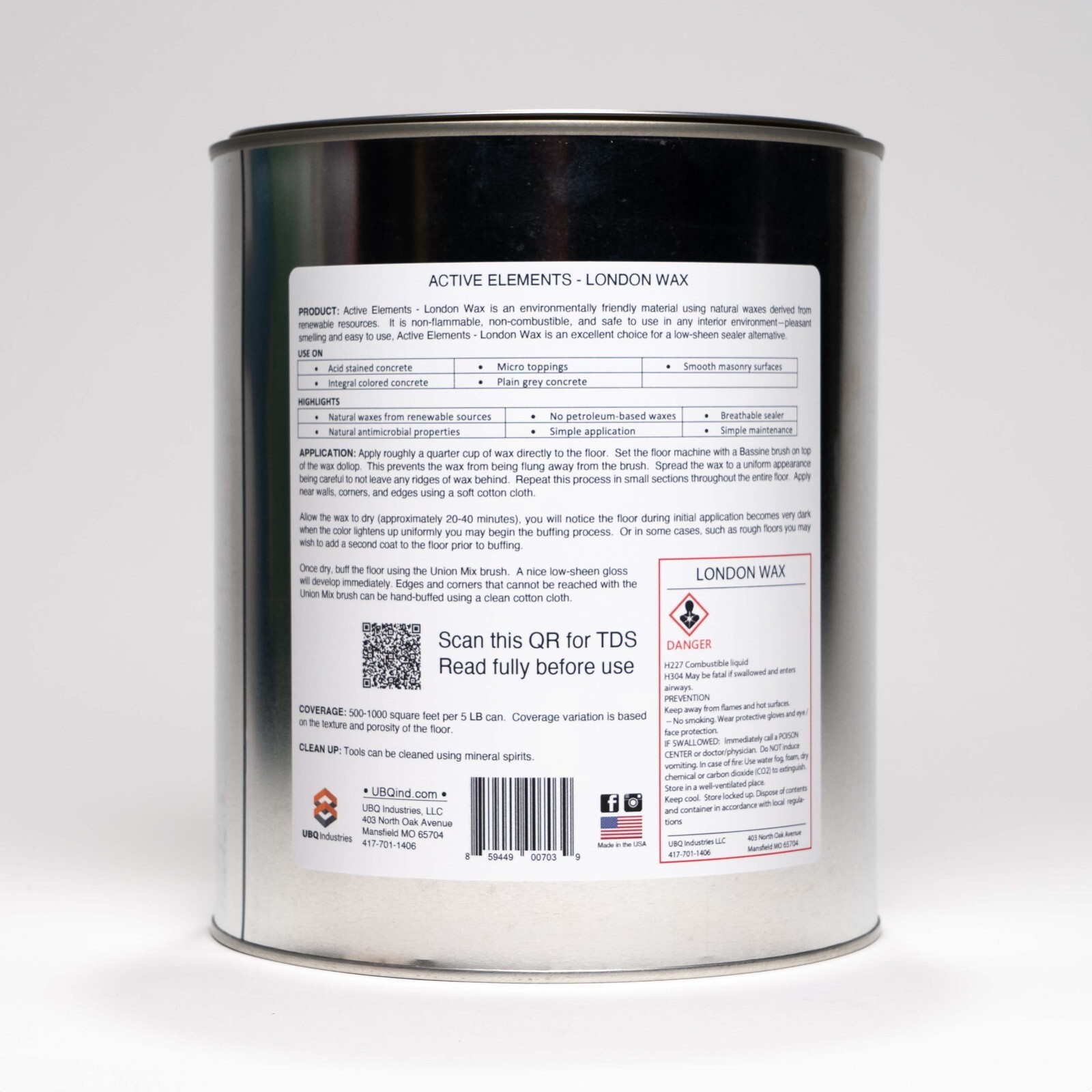 Official concrete floor sealer natural floor wax 5 lb easy to use
