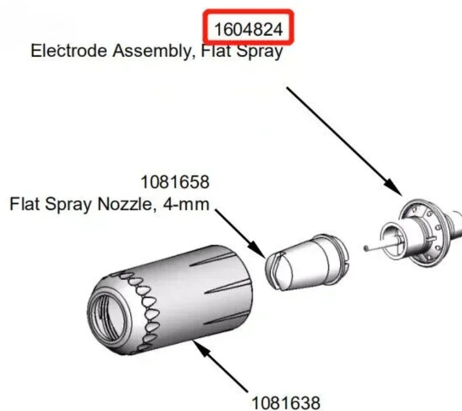 Spray Nozzle 1106076 Holder Electrode for Coating Powder Gun Encore 5 20 50 pcs