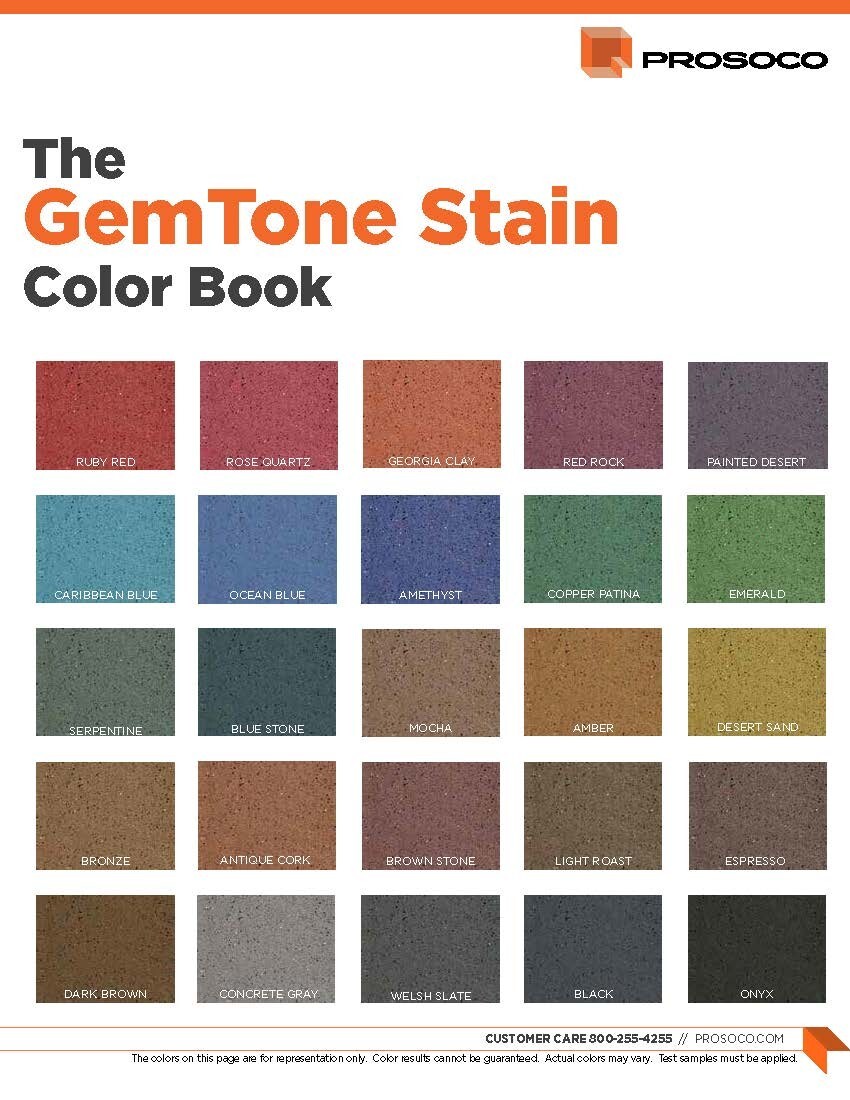 PROSOCO GemTone Stain | Translucent Color Dye for Interior Concrete Floors AMBER