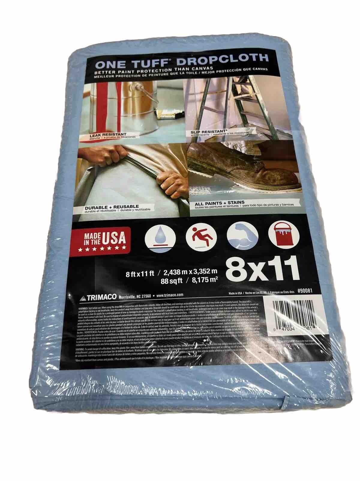 Trimaco One Tuff 10 Mil Paper/Plastic 8-ft x 11-ft Drop Cloth (2 PACK)