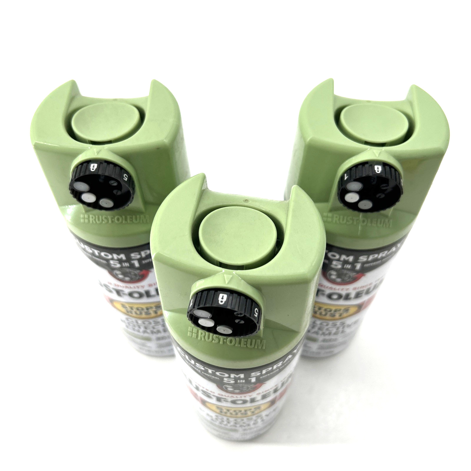 Rust-Oleum 1037129 12 oz Gloss Laurel Green Enamel Spray Paint Lot of 3