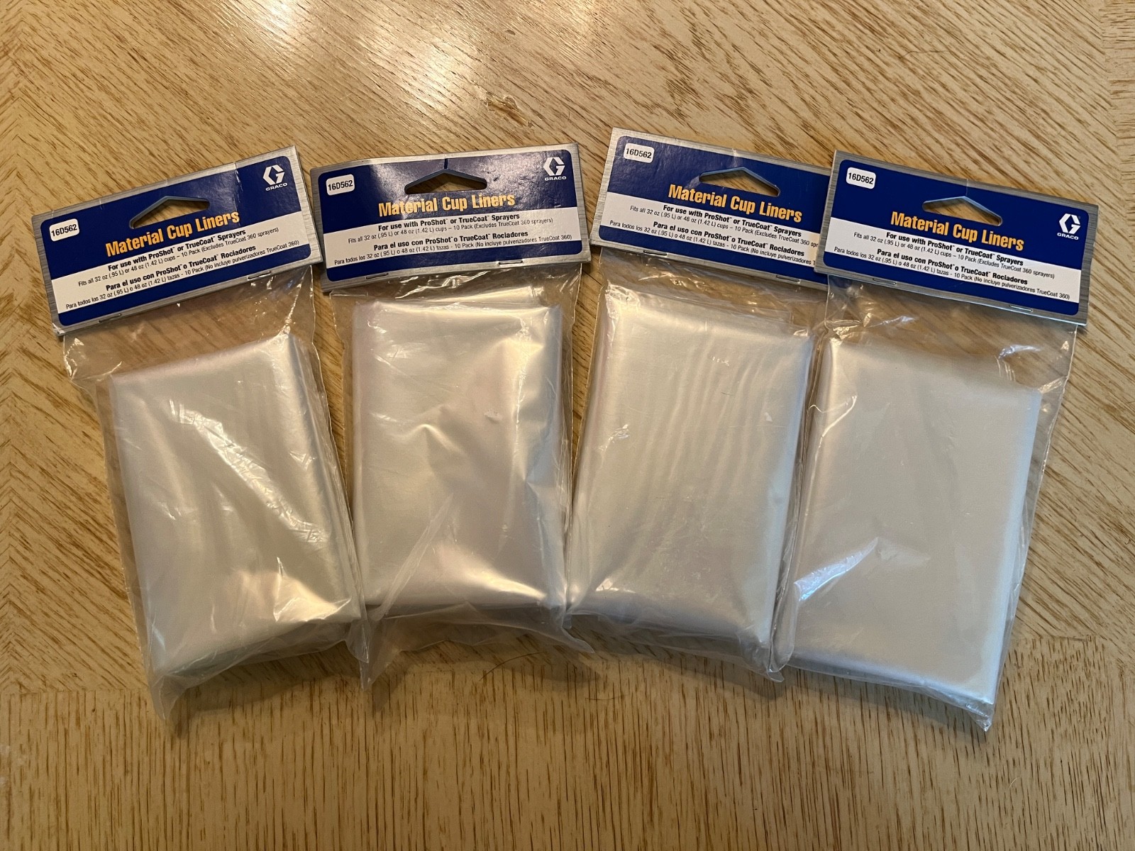 Lot of 4 Graco 16D562 TrueCoat Or ProShot Material Cup Liners 10-Packs