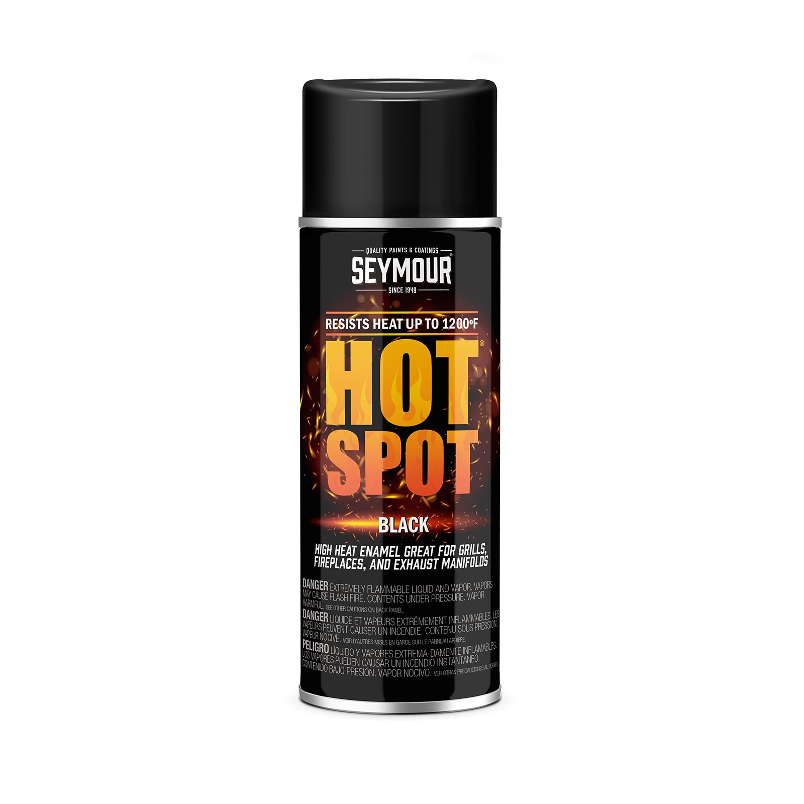 Seymour 16-1203 Hot Spot High Temperature Paints, 12 Ounce (Pack of 1), Black