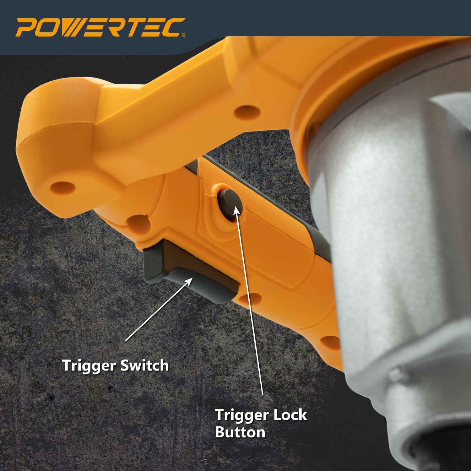POWERTEC Electric Mortar Mixer – 13AMP/1600W Dual Handheld Cement Mixer