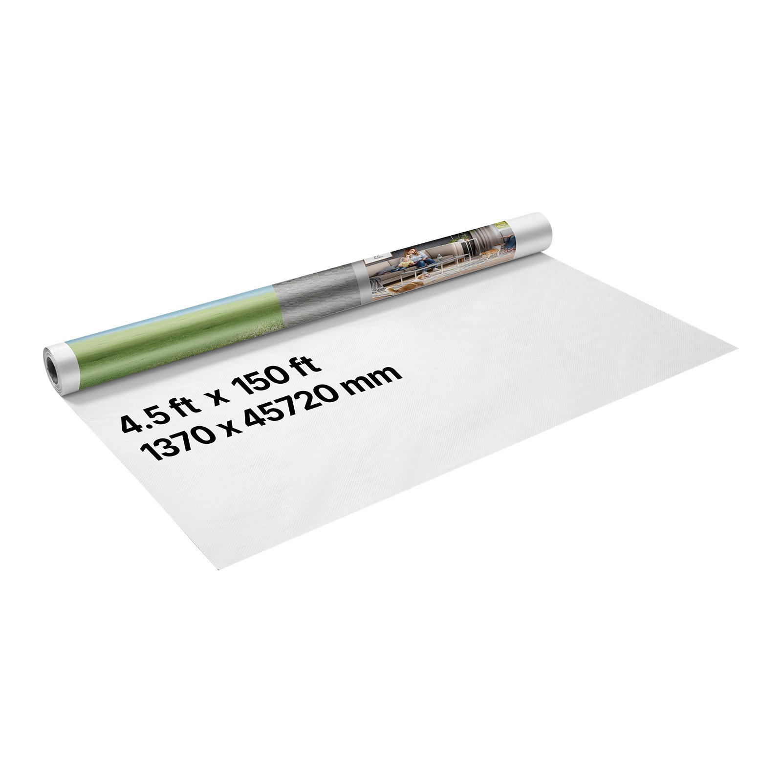 VEVOR 4.5 x 150 ft House Wrap 0.13 mm Thick Drop Cloth Vapor Barrier Covering