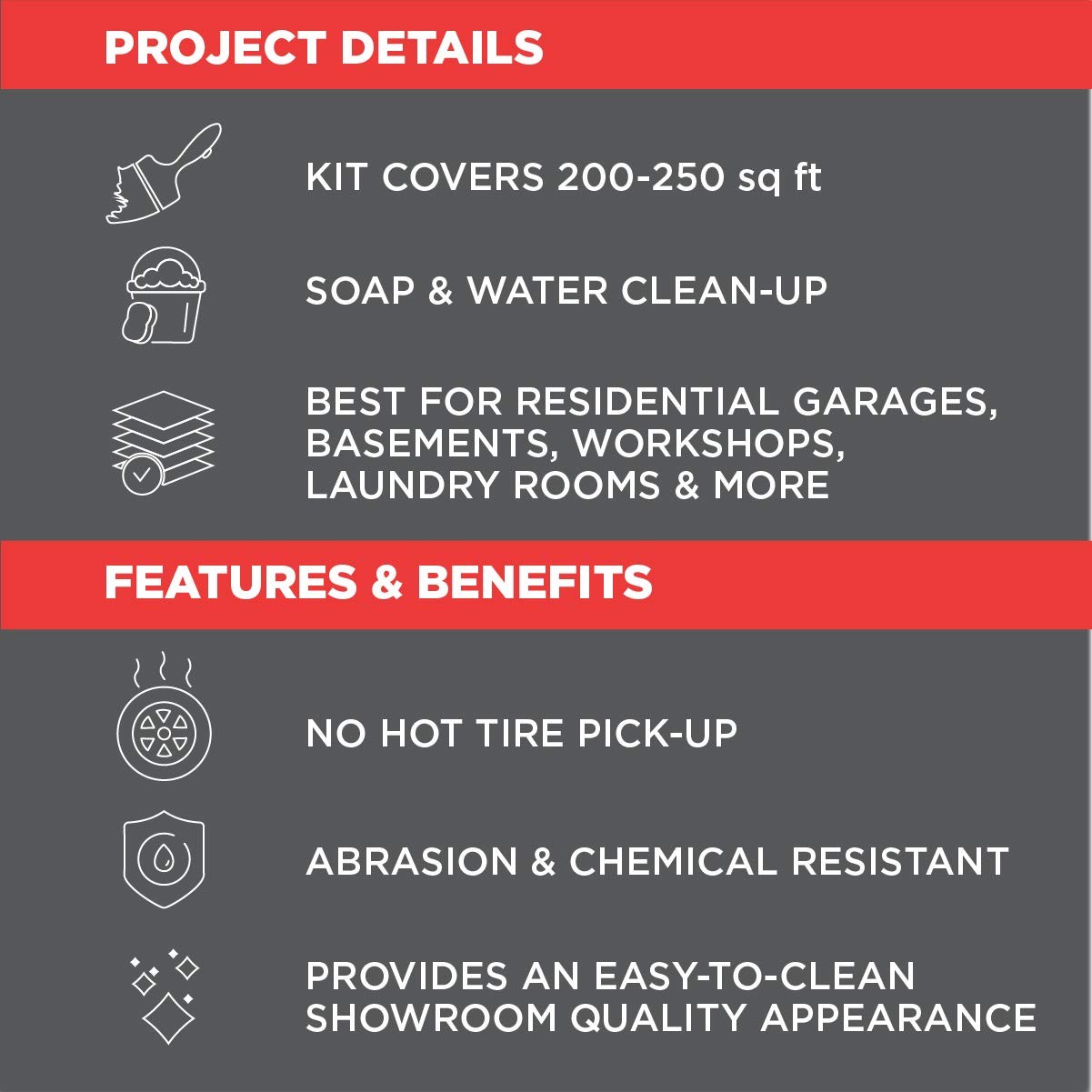 Rust-Oleum 327081 EPOXYSHIELD Garage Floor Coating Kit, 1 1 Car, Dark Gray