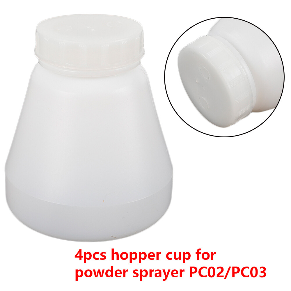 4 pcs hopper cup Bottle for powder coating system PC02 PC03 paint spray gun