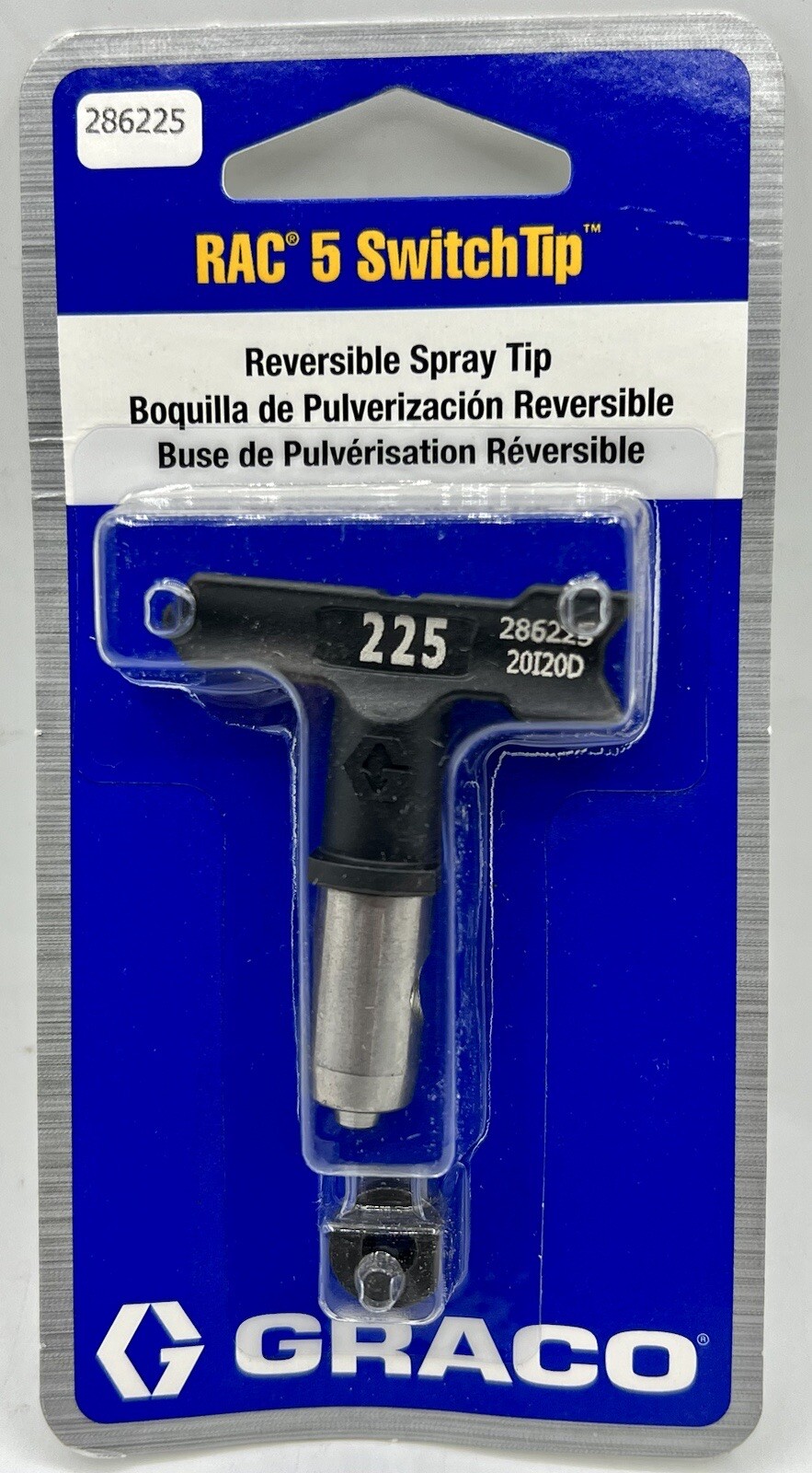 NEW GRACO 286225 RAC V SWITCHTIP REVERSE PAINT REVERSIBLE SPRAY TIP SHIPS FREE!