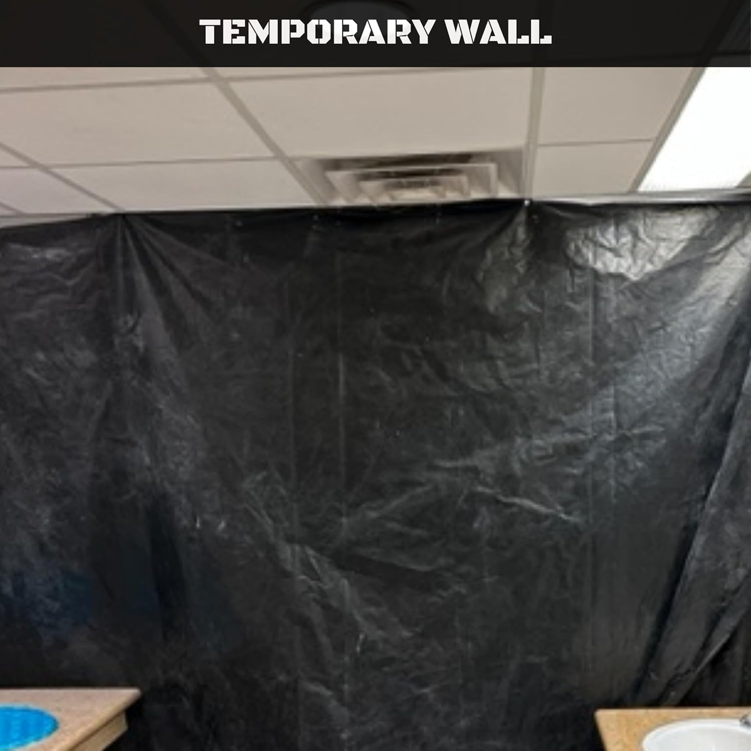 Plastic Sheeting 4 MIL Black (10X100) Roll for Tarp, Garden, Painters Drop Cloth