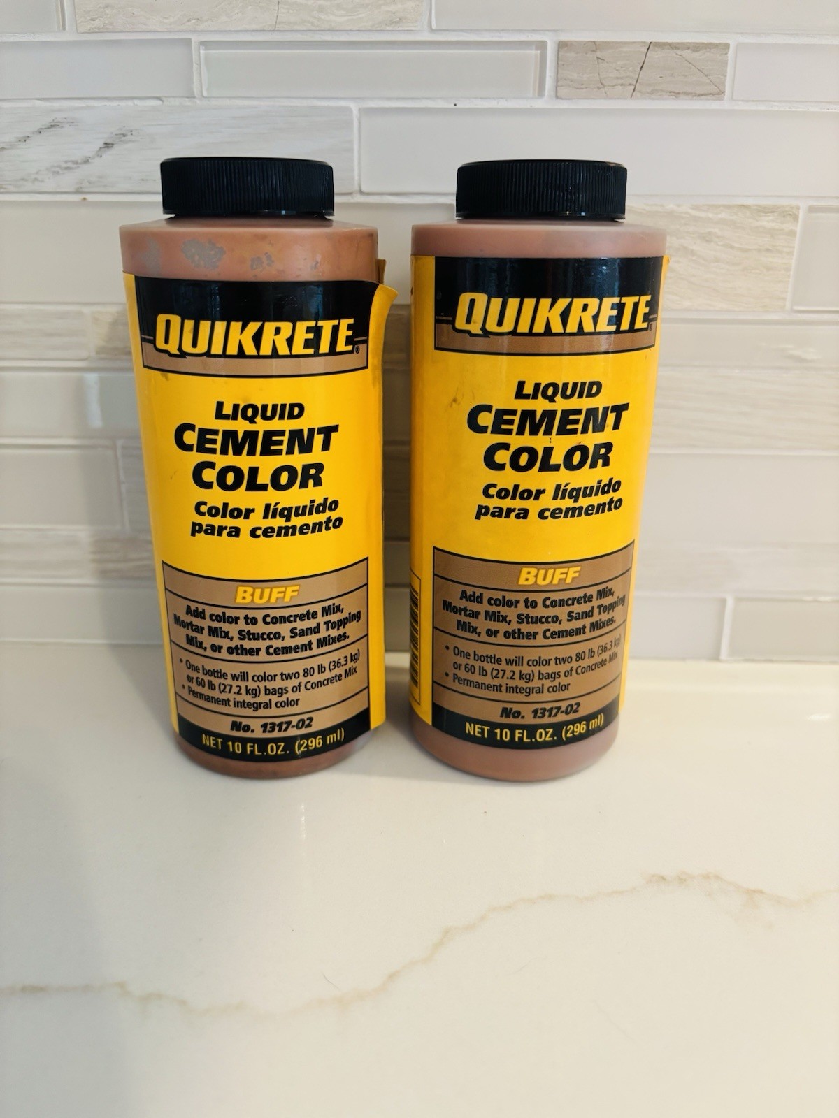 2 QUIKRETE 1317-02 LIQUID CEMENT COLOR 10oz BUFF