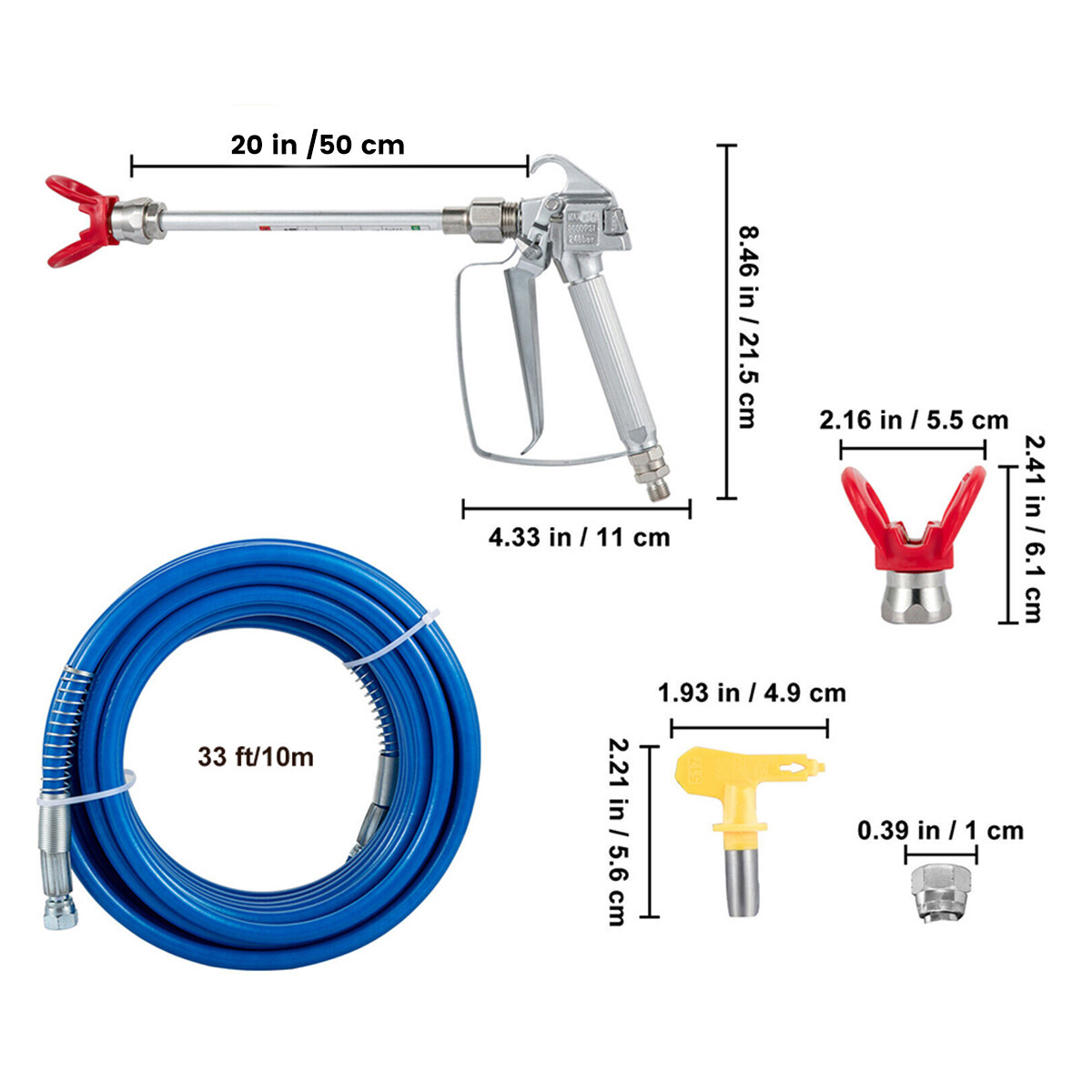 1700W High Pressure Airless Paint Sprayer High Efficiency Power Painting 220V