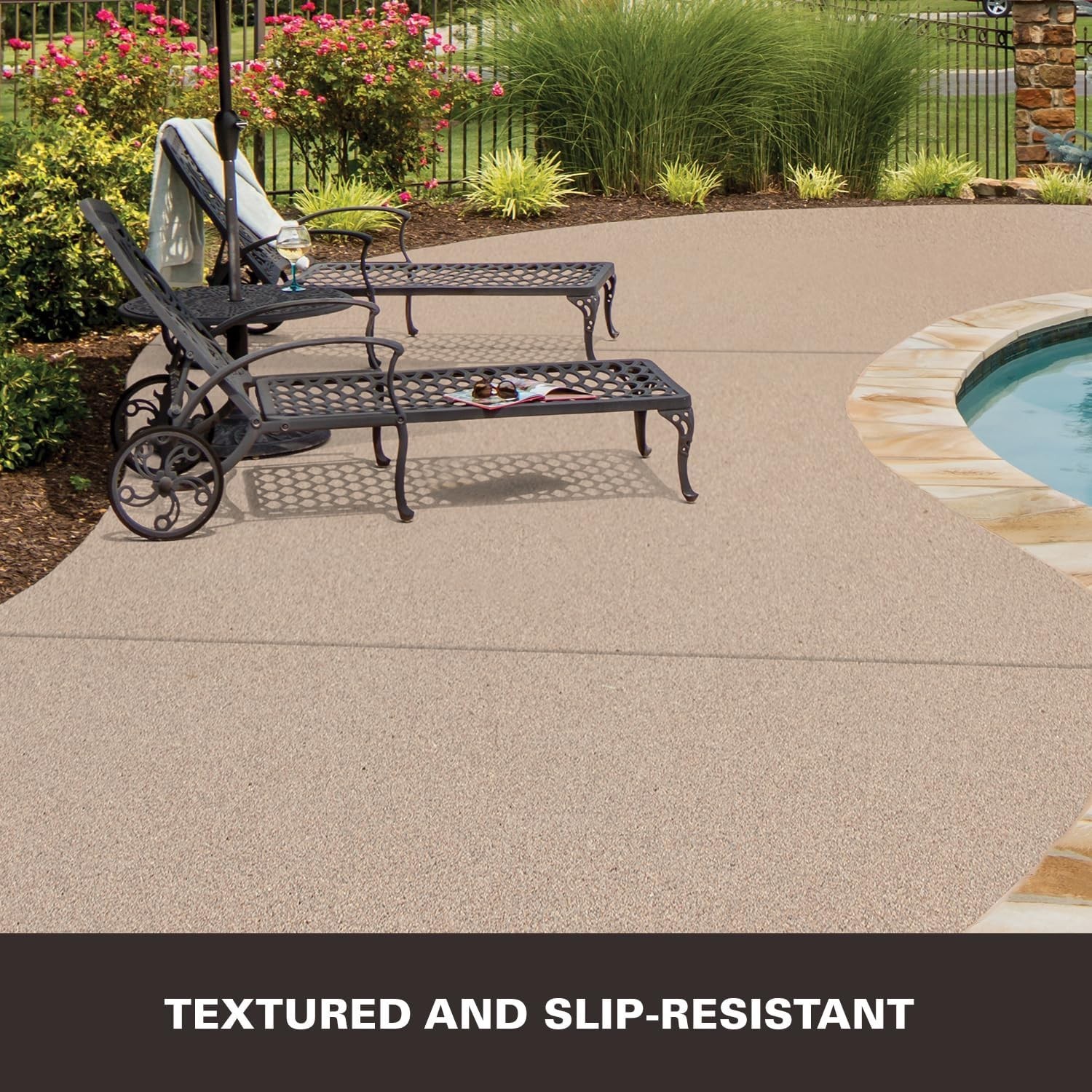 Weather Resistant Concrete Coating, Textured Finish
