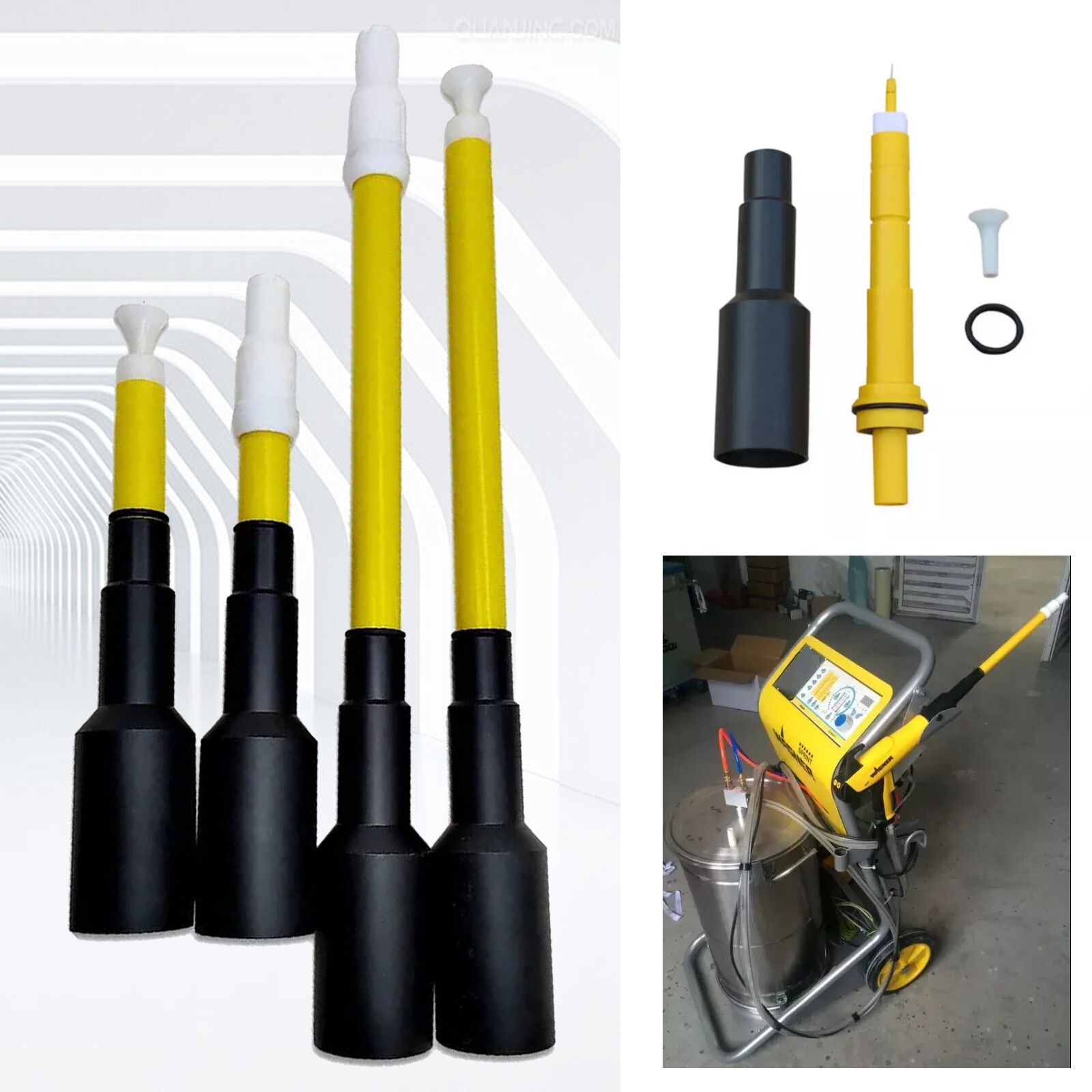 For Wagner PEM X1 Manual Powder Coating Gun2323366 150mm/300mm Nozzle Extension-