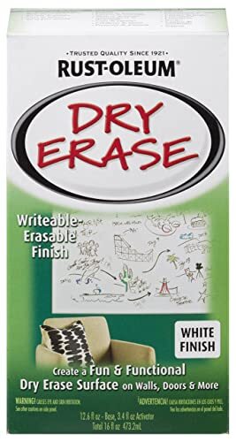 Rust-Oleum 241140 Specialty Dry Erase Brush-On Paint Kit, White