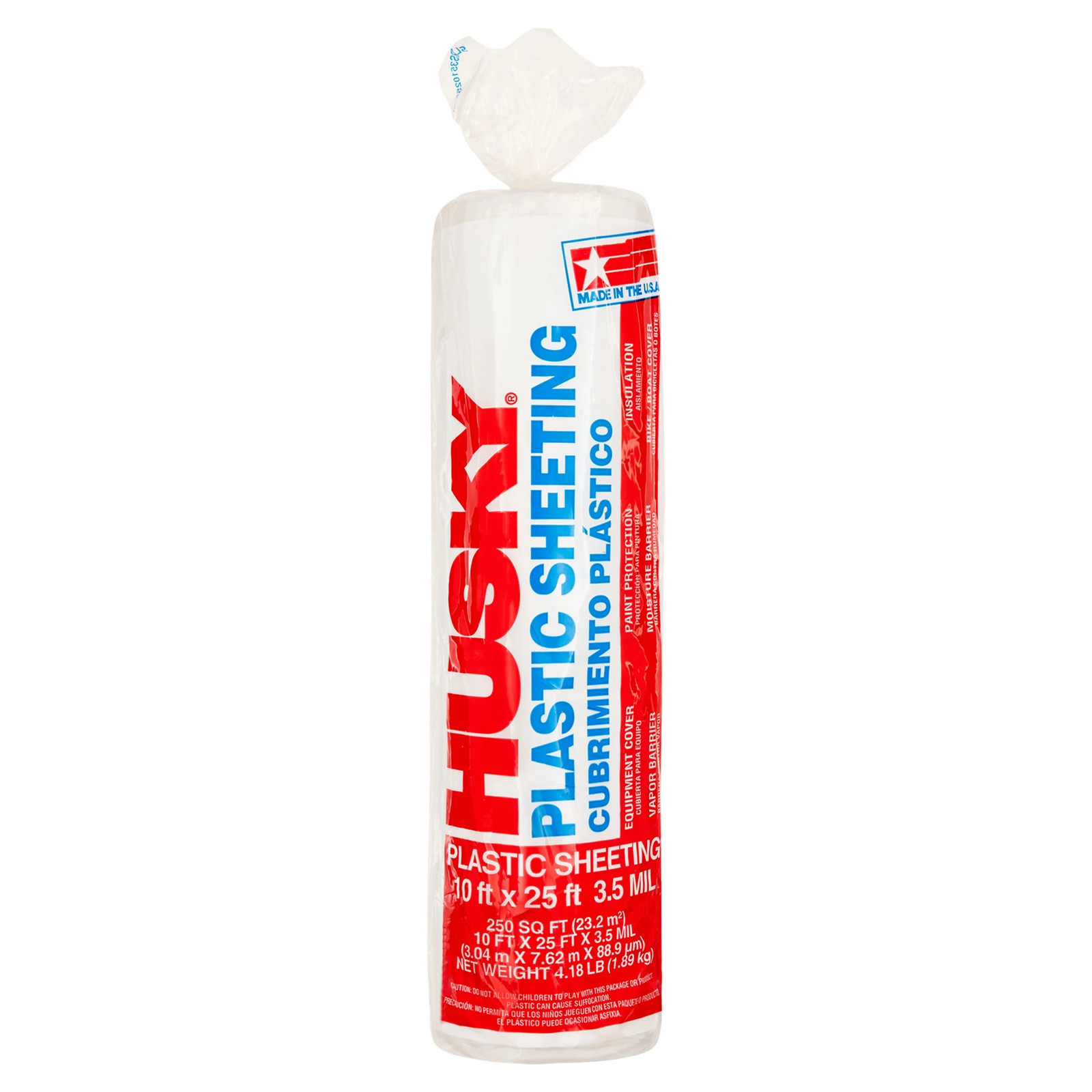 3.5 Mil Clear Plastic Sheeting, 10 Ft. X 25 Ft.