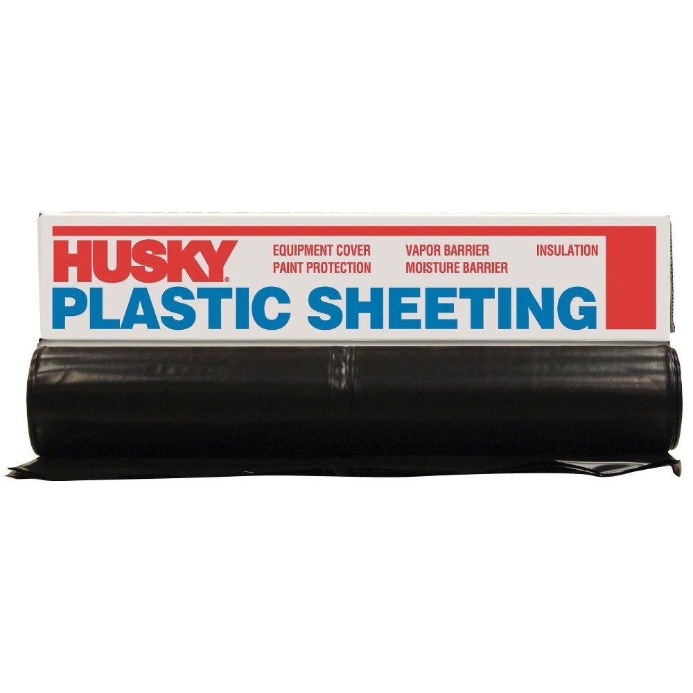 3.5 Mil 10 ft x 25 ft Black Plastic Sheeting Cover Film Poly Tarp Roll for Paint