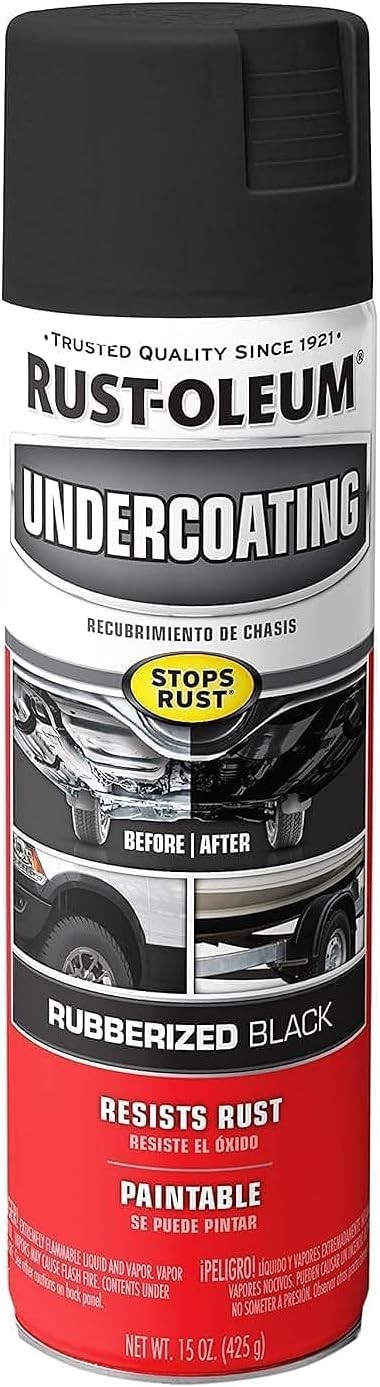 Rust-Oleum 248657 Rubberized Undercoating Spray, 15 Ounce (Pack of 1), Black