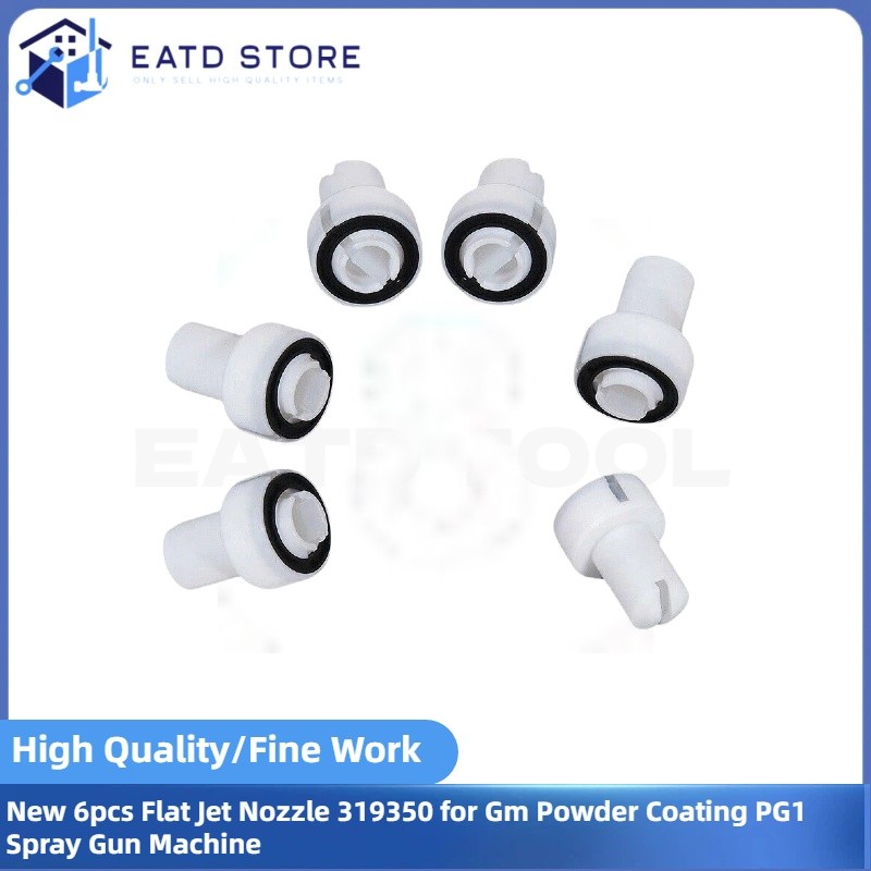 New 6pcs Flat Jet Nozzle 319350 for Gm Powder Coating PG1 Spray Gun Machine