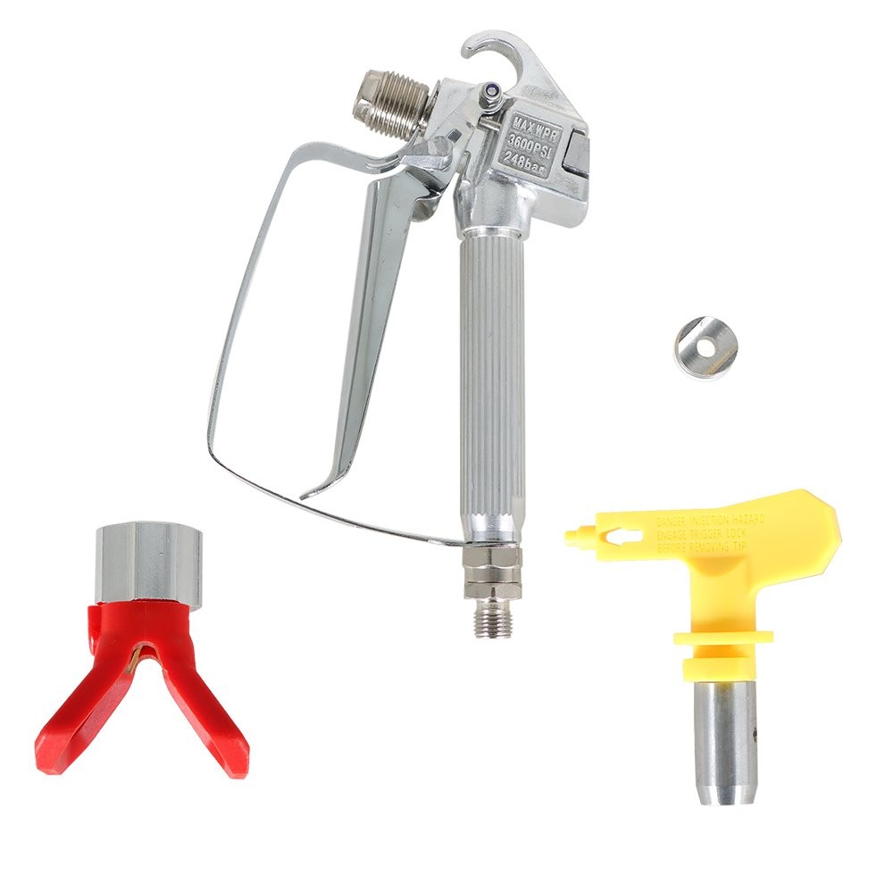 3600 PSI Airless Paint Spray Gun w/ 517 Spray Tip+Nozzle Guard for Sprayers