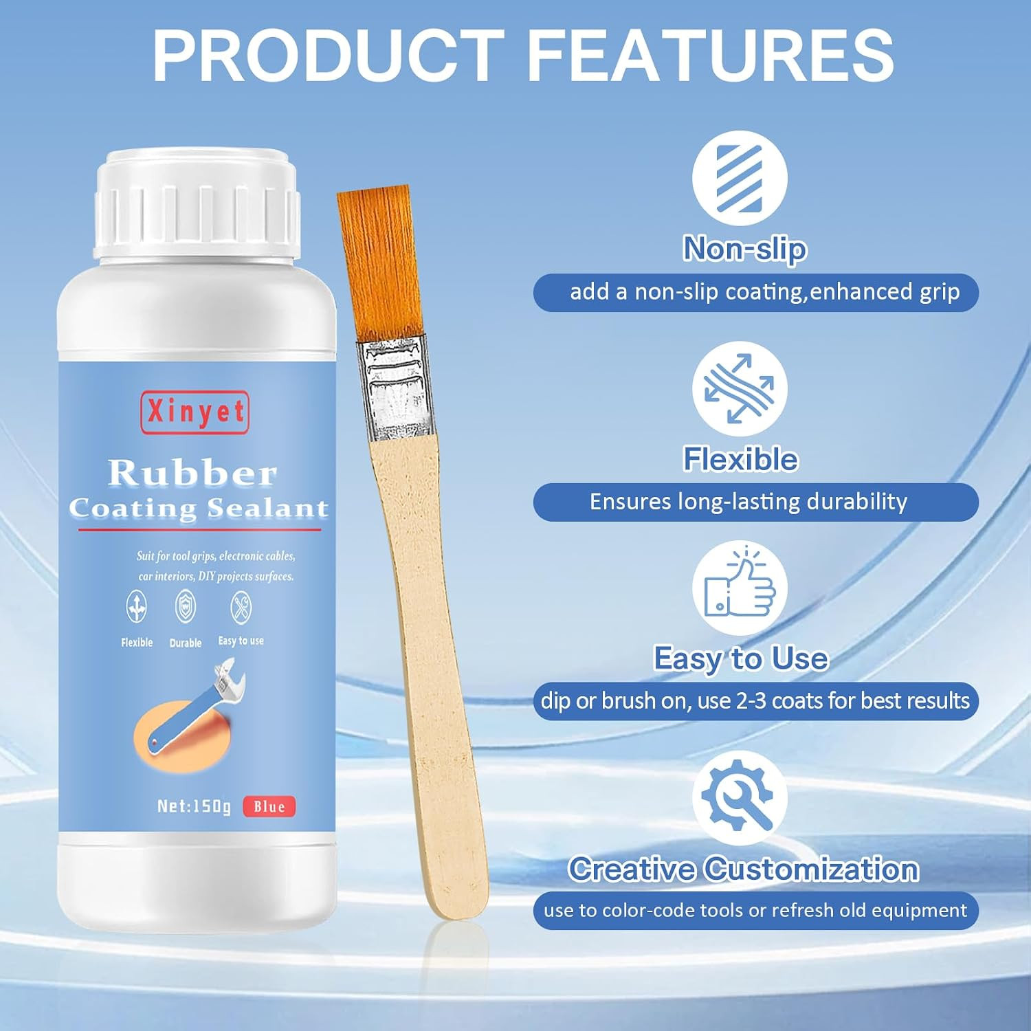 150ml Tool Dip Rubber Coating, Rubber Dip for Tools, Flexible Peelable Protectiv
