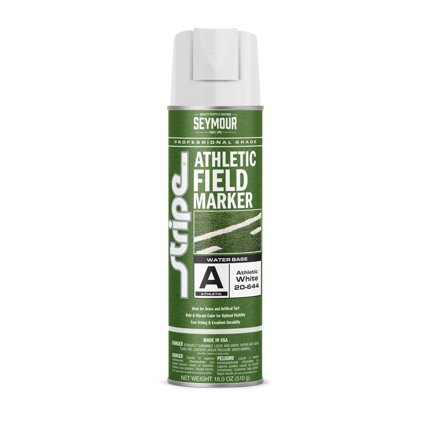 Seymour 20 644 White Athletic Field Marker 18 oz VOC Compliant Paint
