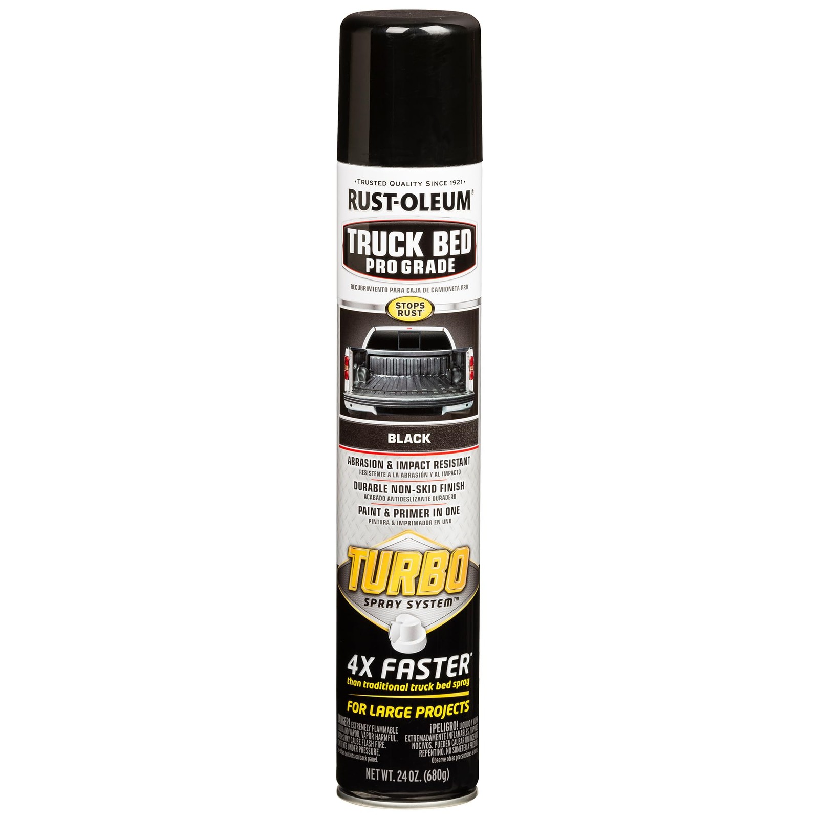 Rust Oleum 24 Ounce Truck Bed Coating Spray Professional Grade Matte Black