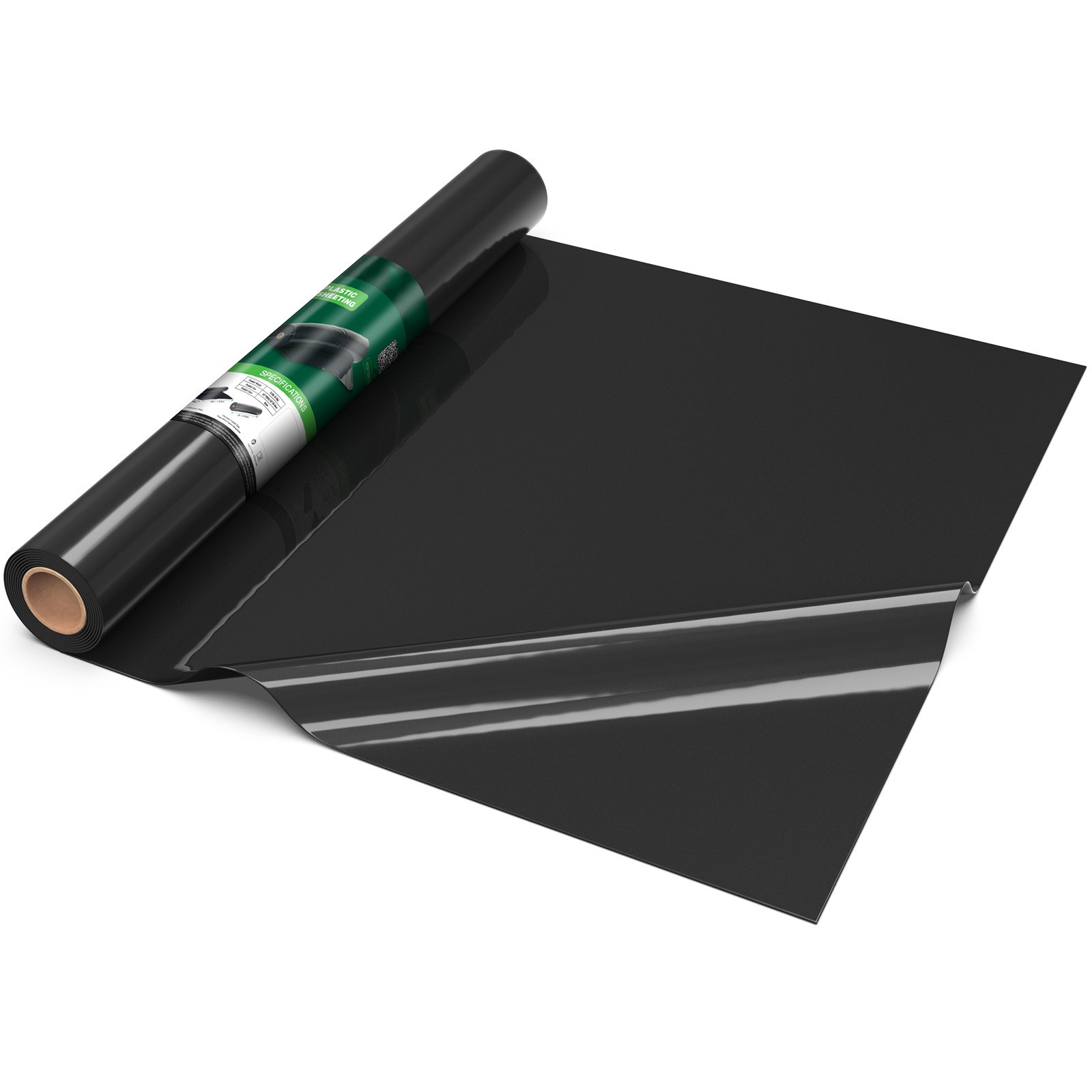 Uimoso 4Mil Plastic Sheeting Roll 6 x 100 FT Heavy Duty Polyethylene Film Black