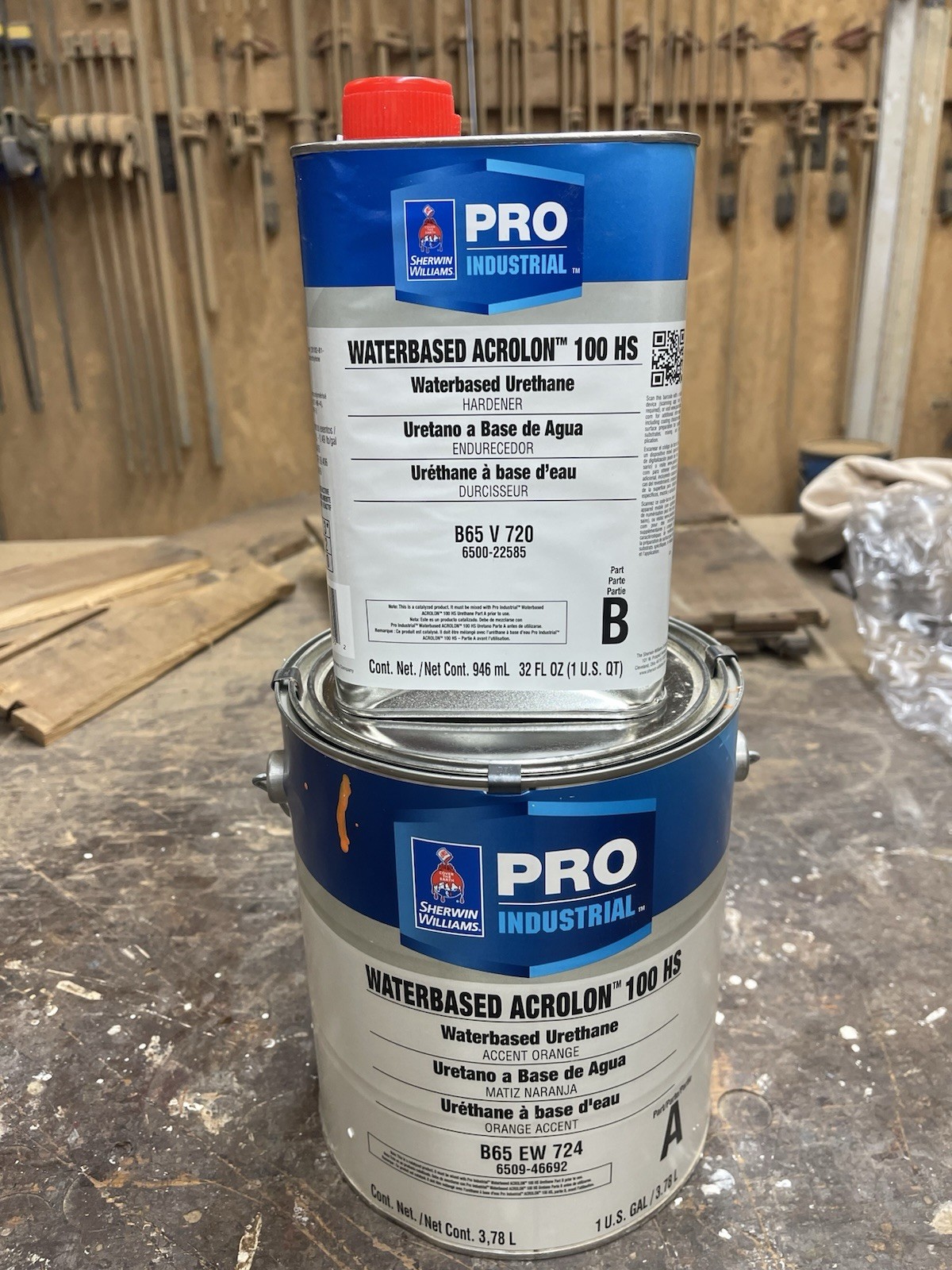 Sherwin Williams Industrial Waterbased Acrolon Urethane Paint / Accent Orange