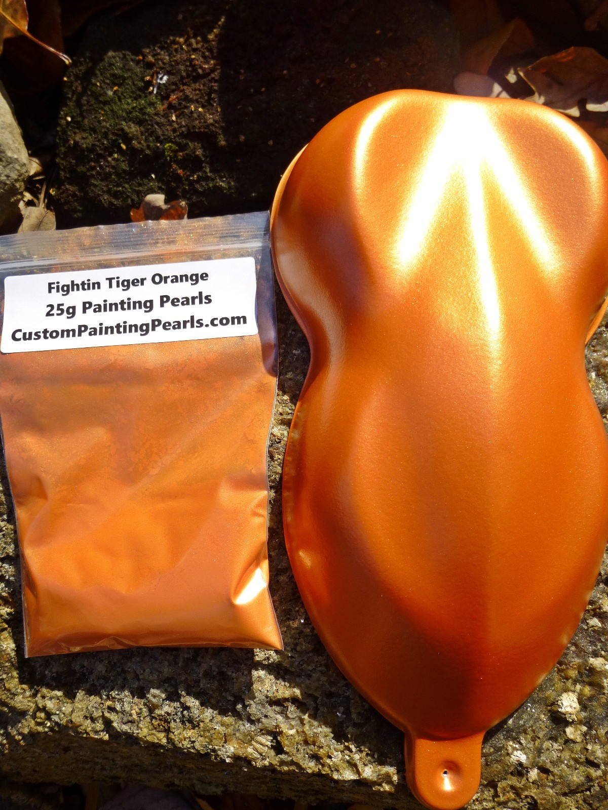 Fightin Tiger Orange Pearl Pigment Black White Matte Clear Gloss HOK