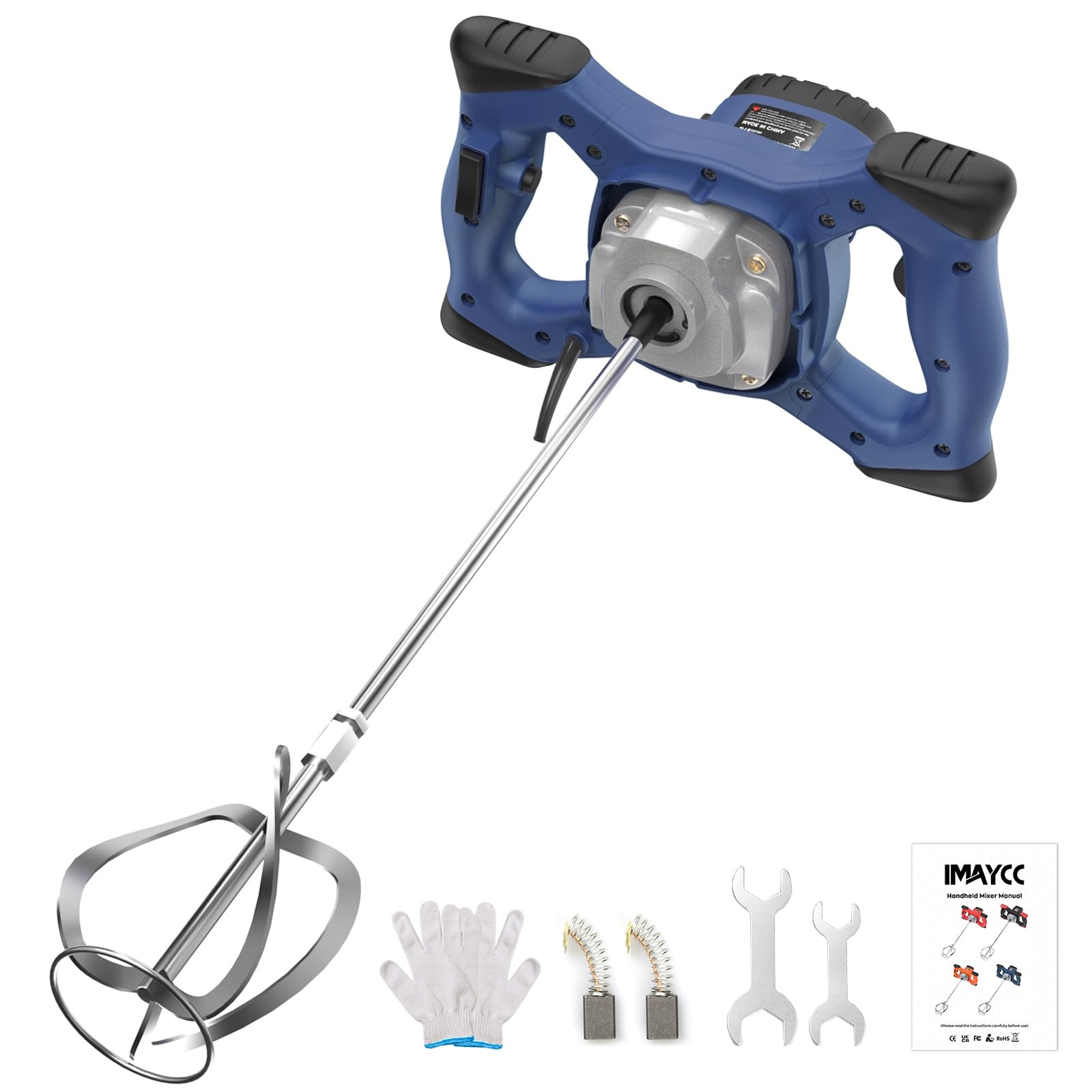 Handheld Cement Mixer, Portable Concrete Mixer,110V 6 Speed Mixing Drill, 210…