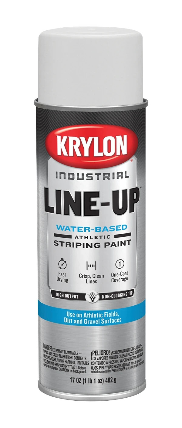 Krylon 8305 Industrial Line-Up WB Athletic Striping Paint ATHLETIC WHITE – 17 oz