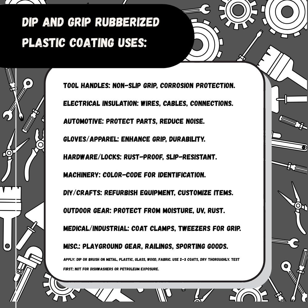 Dip And Grip (Red) Rubberized Plastic Coating Hand Tool Auto Parts Broken Wires