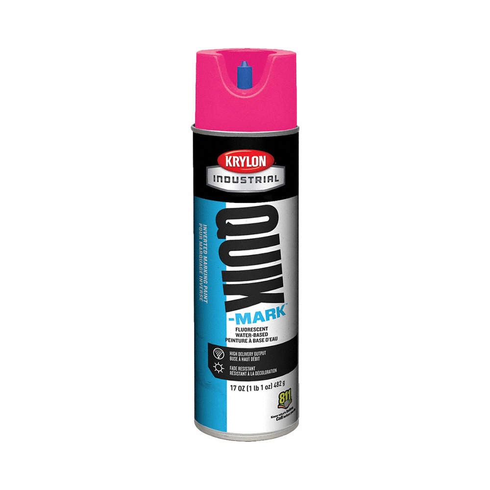 KRYLON INDUSTRIAL A03612004 Marking Paint,20 oz,Fluorescent Pink 38EL42