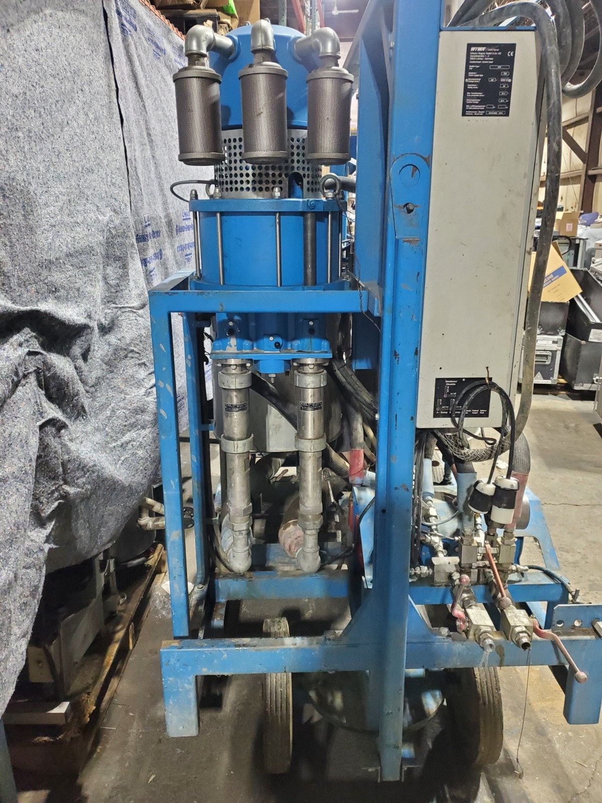 Wiwa Duo-Mix 333 Airless PFP Plural Component Sprayer Cart W/ Heaters