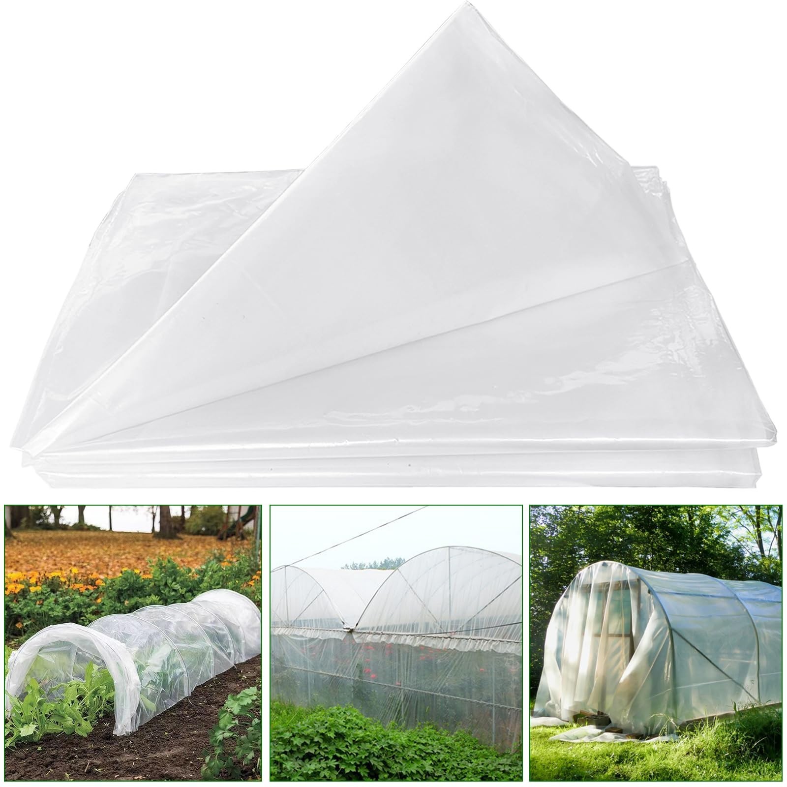 Heavy Duty 6 Mil Greenhouse Plastic Sheeting 13x26ft Clear Film for Garden & Far