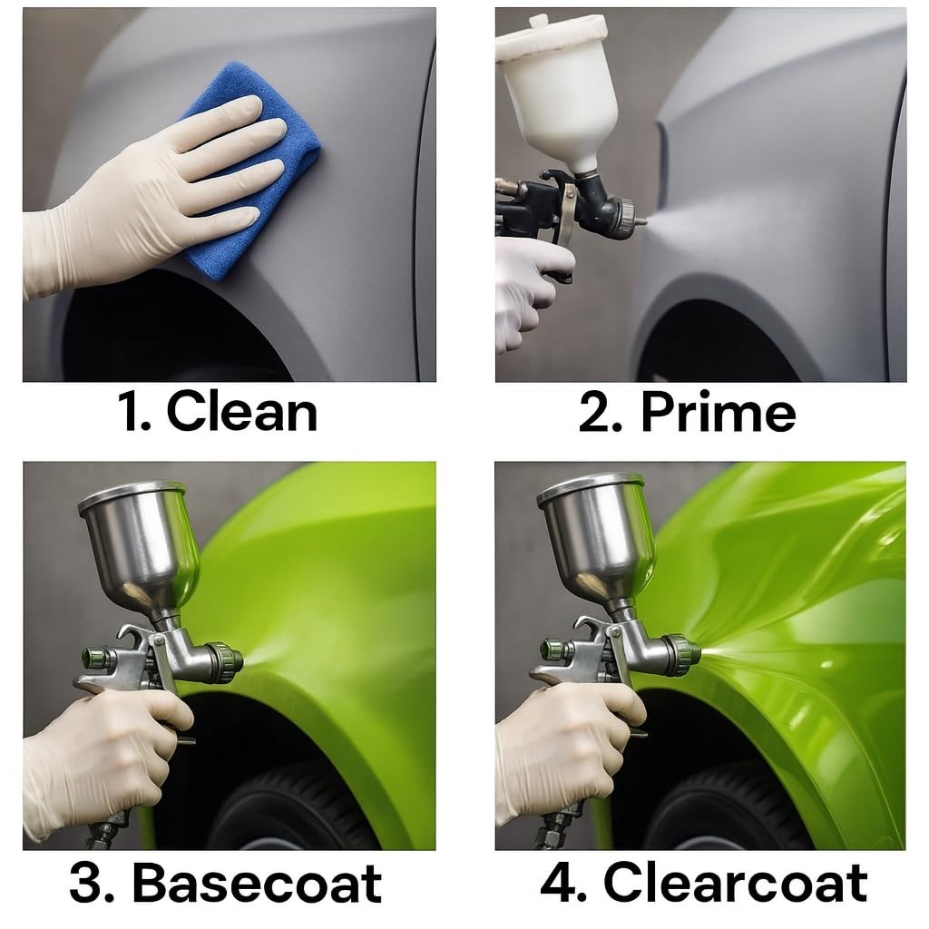2K Clear Coat 1.25 Quart Automotive Paint Kit with Hardener 4:1 Mix 1 Pc