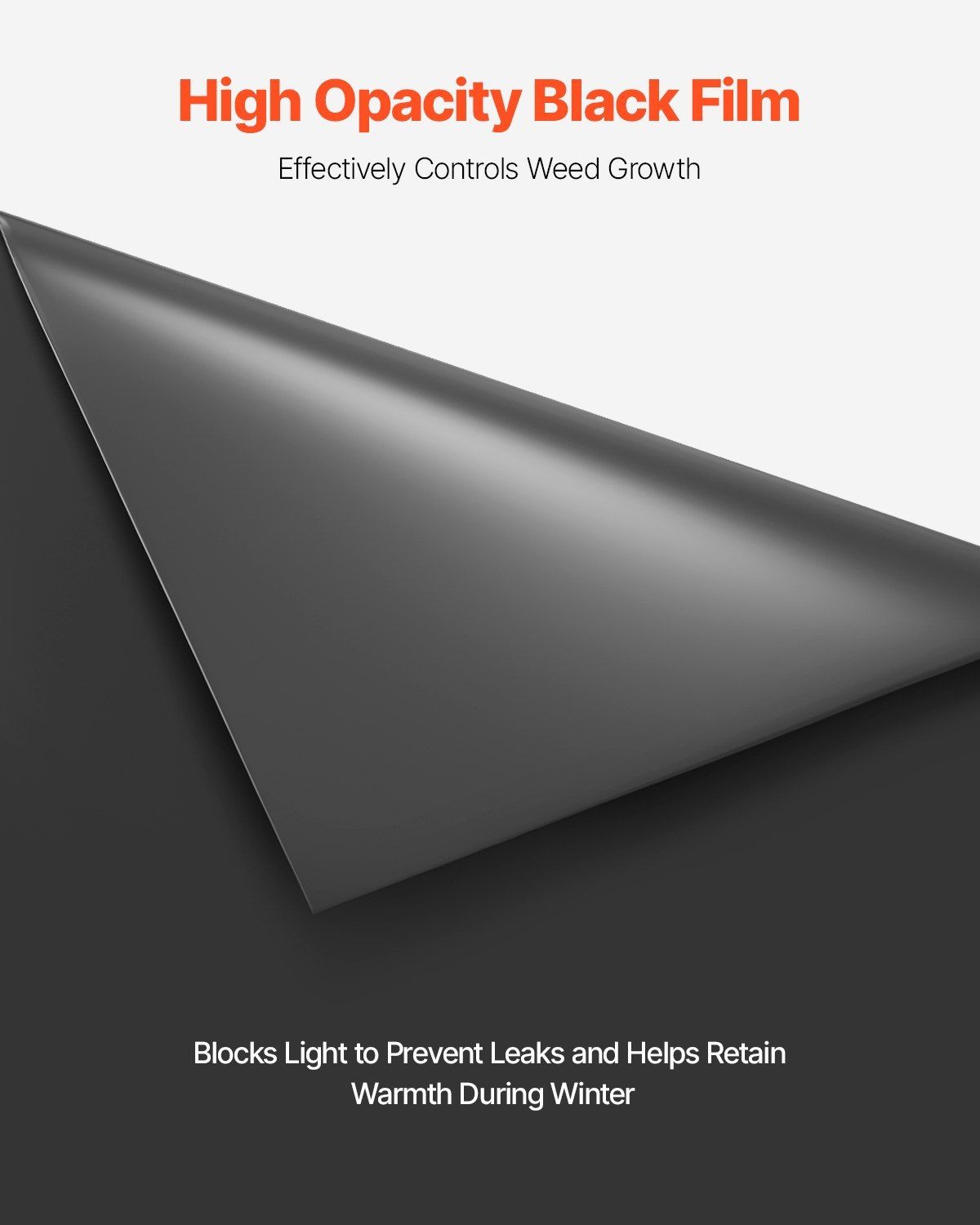 3FT x 50FT Heavy Duty Plastic Sheeting – 4 Mil Polyethylene Cover Black